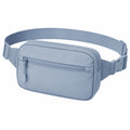 Sac banane 22 cm x 5 cm x 14 cm en textile synthétique bleu réglable à fermeture zippée