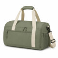 Sac de voyage 50 x 25 x 28 cm en polyester vert sauge beige à bandoulière réglable