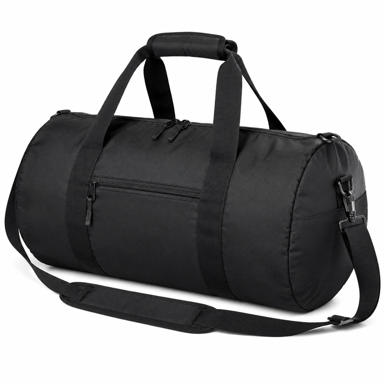 Sac de sport 50 × 25 × 25 cm en textile synthétique noir avec bandoulière réglable