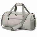 Sac de sport 50 cm en textile synthétique gris à bandoulière avec poches zippées