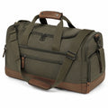 Sac de voyage 50 x 25 x 30 cm textile vert kaki et marron à bandoulière compartimenté