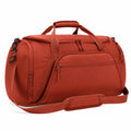 Sac de voyage 50 × 25 × 30 cm en tissu synthétique rouge brique avec bandoulière réglable