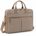 Sac ordinateur 40 x 8 x 30 cm en toile beige avec bandoulière amovible