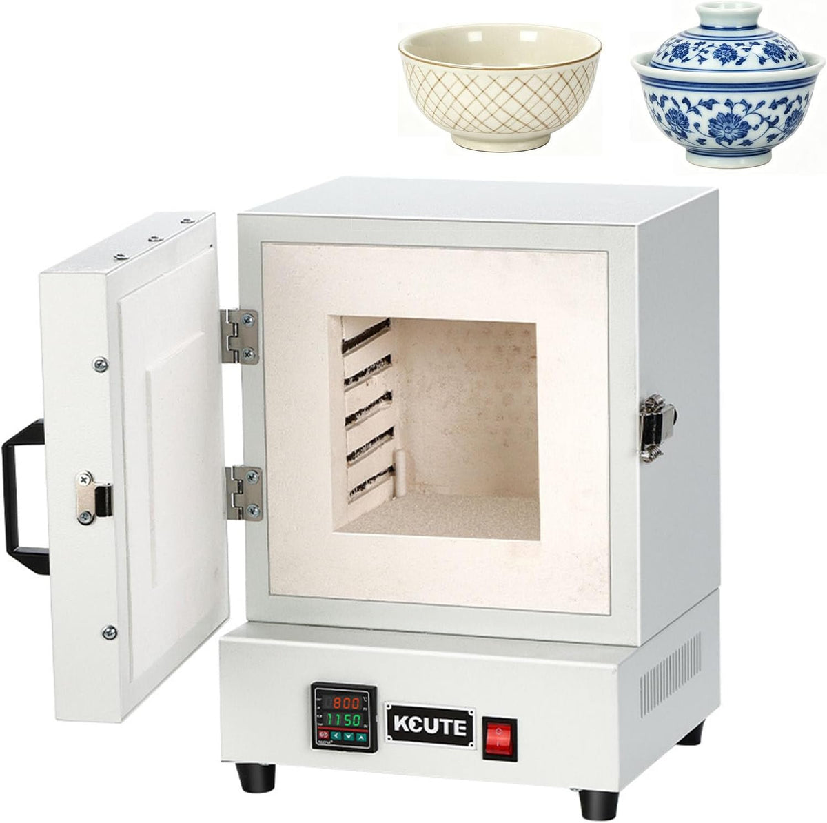 Four Matériel de chauffage, 2000 W., blanc., électrique compact de 2000 W, température maximale de 1150 ℃ pour la fabrication de bijoux