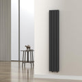 [neu.haus] Radiateurs, 1122 W, 180 x 30 x 7 cm, Argenté/Noir