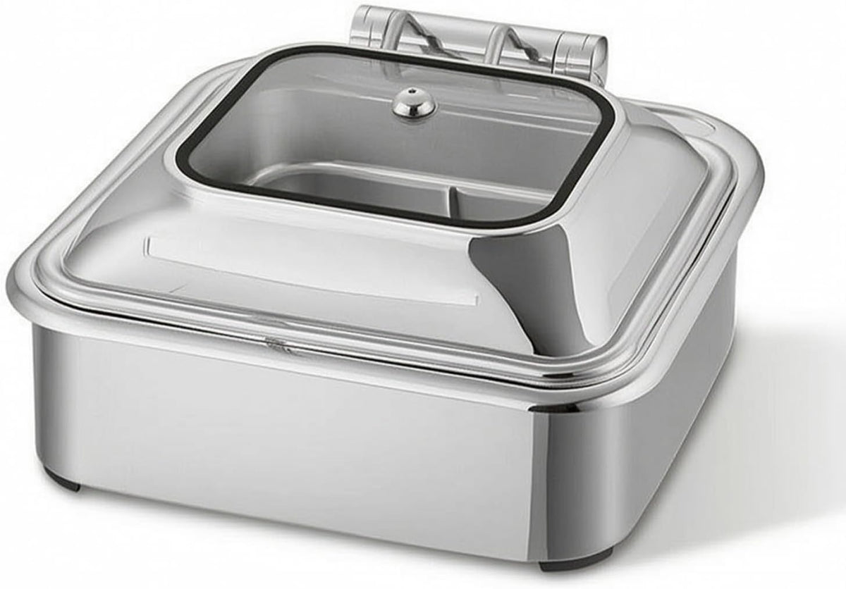 KESOTO Chauffe-plats, Noir, Chauffe Buffet Électrique Réchaud, Cadre De Luxe Chauffage Électrique À Compartiment