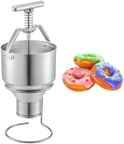 Usknxiu Machines à donuts, 180 x 180 x 420 mm., 3 litres., 3 L, acier inoxydable 304 et alliage d'aluminium., Noir