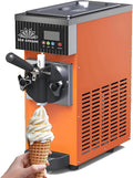 LMYYDES sorbetière, 28, 20 x 40 x 51 mm, 450 W, 3,5 L, 51 x 20 x 40 cm, Acier inoxydable, Orange, Professionnelle de comptoir
