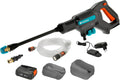 Gardena Nettoyeurs haute-pression, 18 V, Noir, Nettoyeur moyenne pression sans fil AquaClean 24/ P4A, 3 niveaux de nettoyage