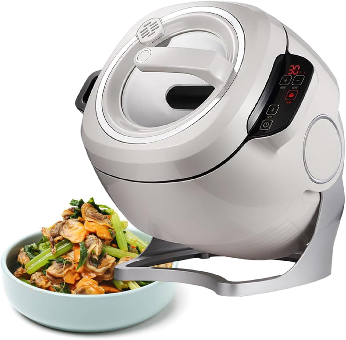 XEEAOFE Robots multifonctions, 110 V, 1000 W, Noir, Marmite éLectrique, CuisinièRe Intelligente, Machine De Cuisson Automatique