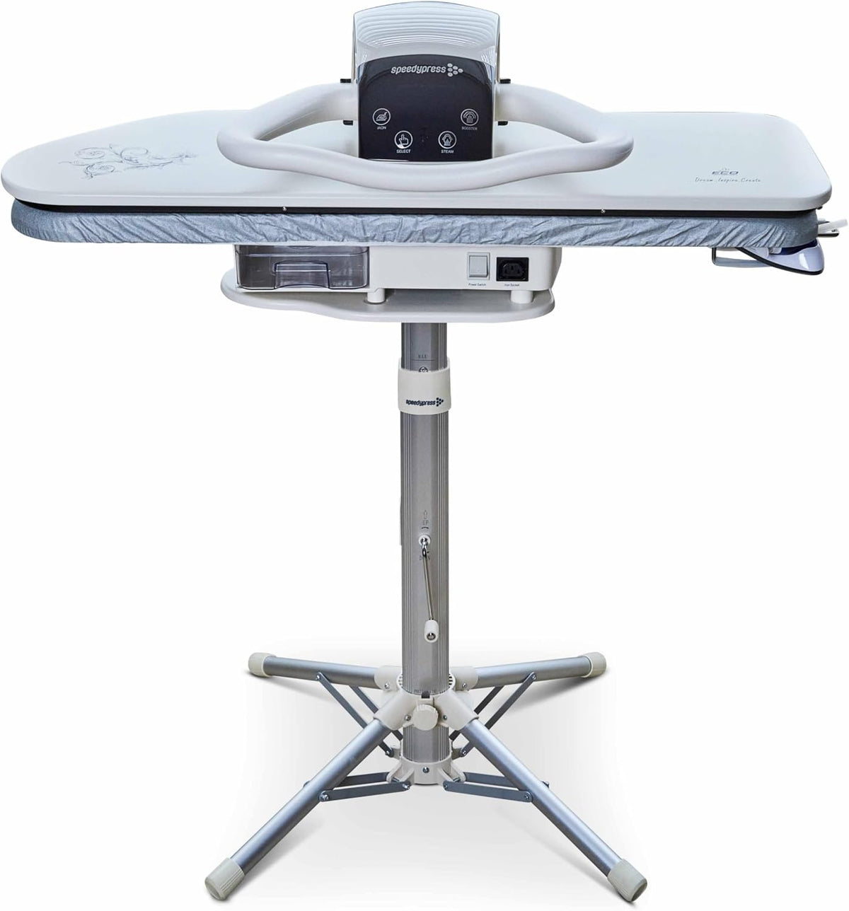 Speedypress presse à repasser, 91 cm, Blanc, Couverture de Rechange et Sous-Feutre en Mousse)