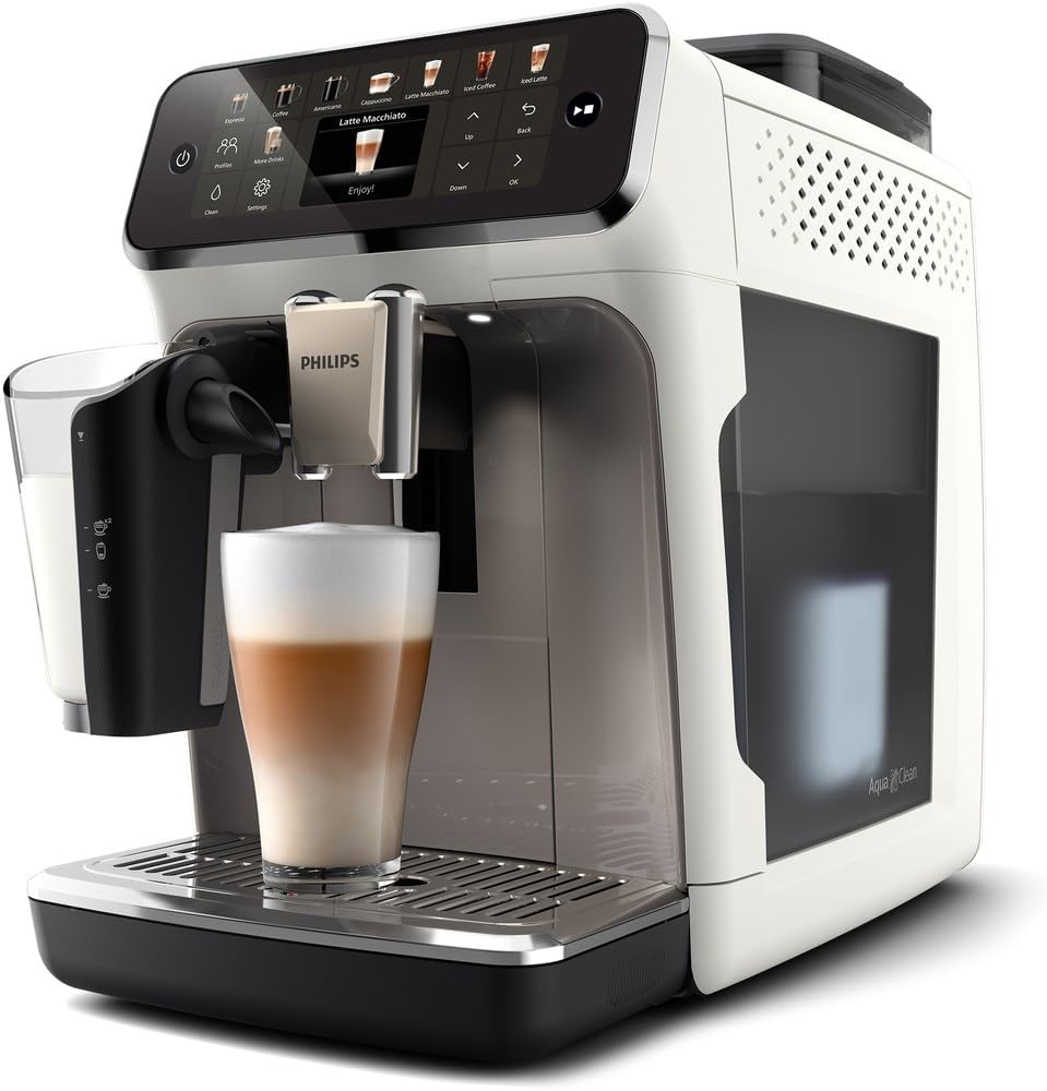 PHILIPS Machines à café automatiques, 1,8 l, 15 bar, Blanc, 5500 EP5545/70 Machine à expresso automatique