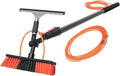 Teles Nettoyants vitre, 20 m, 3,6 m, Noir, Kit de nettoyage de vitres avec alimentation en eau, brosse et raclette en caoutchouc