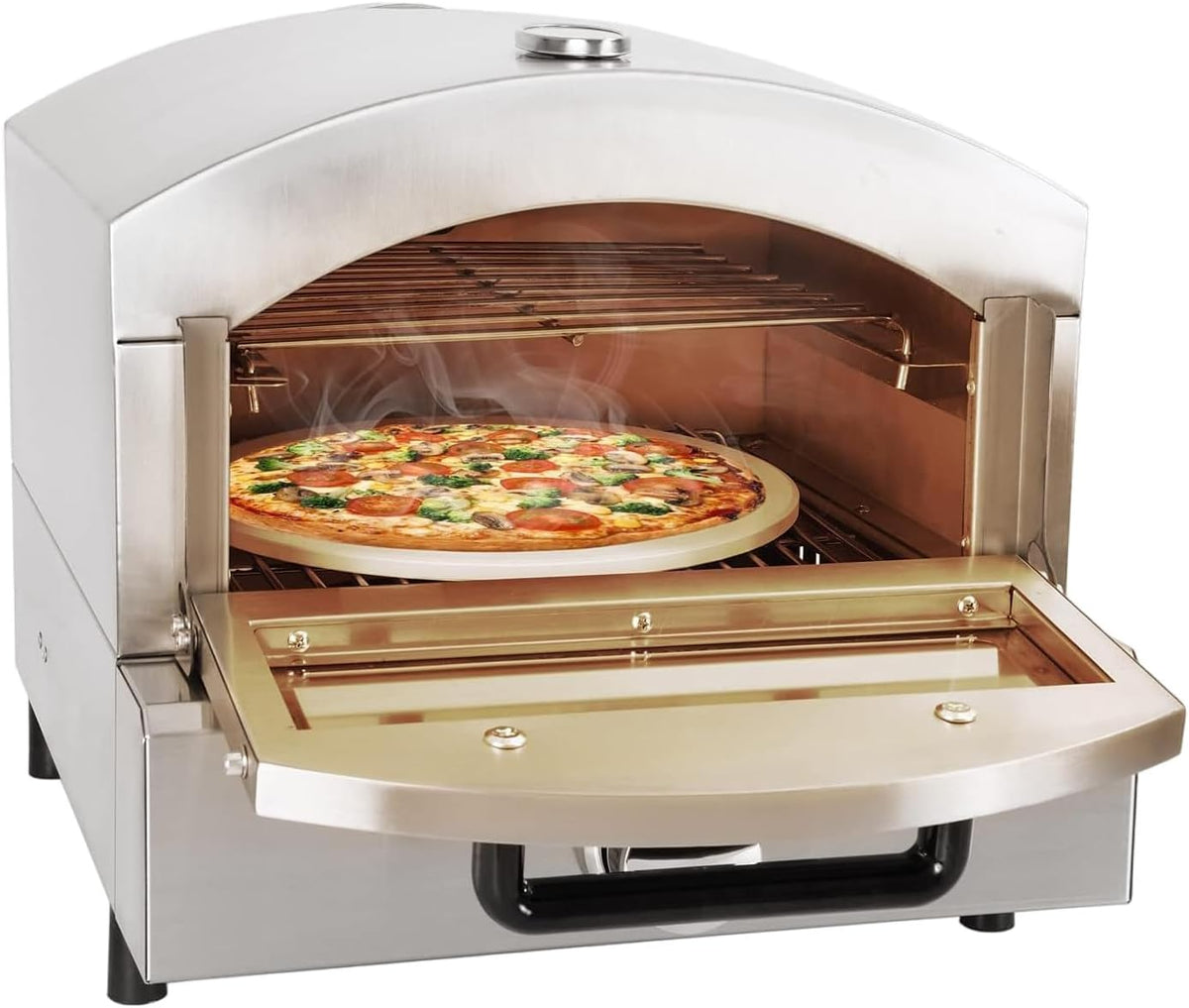 XEEAOFE four à pizza, 425 x 520 x 410 mm, Argenté, D'IntéRieur, Faites Cuire Des Pizzas De 12 Po En Quelques Minutes