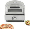 LjlXanthiper four à pizza, Noir/Argenté, Professionnel, Appareil à Pizza De Comptoir, Température Réglables