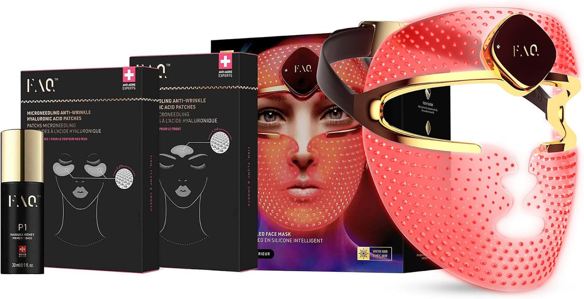 FAQ Masques, Noir, FOREO 202 Masque LED + Patchs Microaiguilles Yeux Et Front