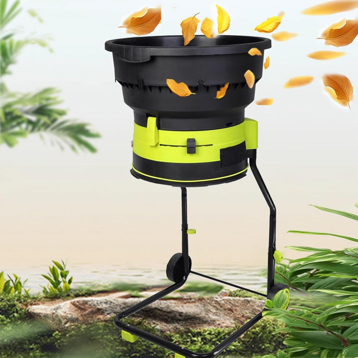 broyeur, 208 l/min., 2500 W., 500 W, 000 tr/min, 208 litres, Noir, de feuilles électrique sans lames, puissance de 2