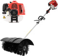 DAOHHFO fraise à neige, 1,7 kW / 2,3 CV., Noir, Balayeuse à essence 52CC 2.3 CV, balai à essence, souffleuse à neige pour nettoyer les pelouses