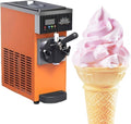 PweKzxt sorbetière, 3,5 L, Acier inoxydable, Orange, Machine à Glace Mono-Parfum, Professionnelle à L'Italienne