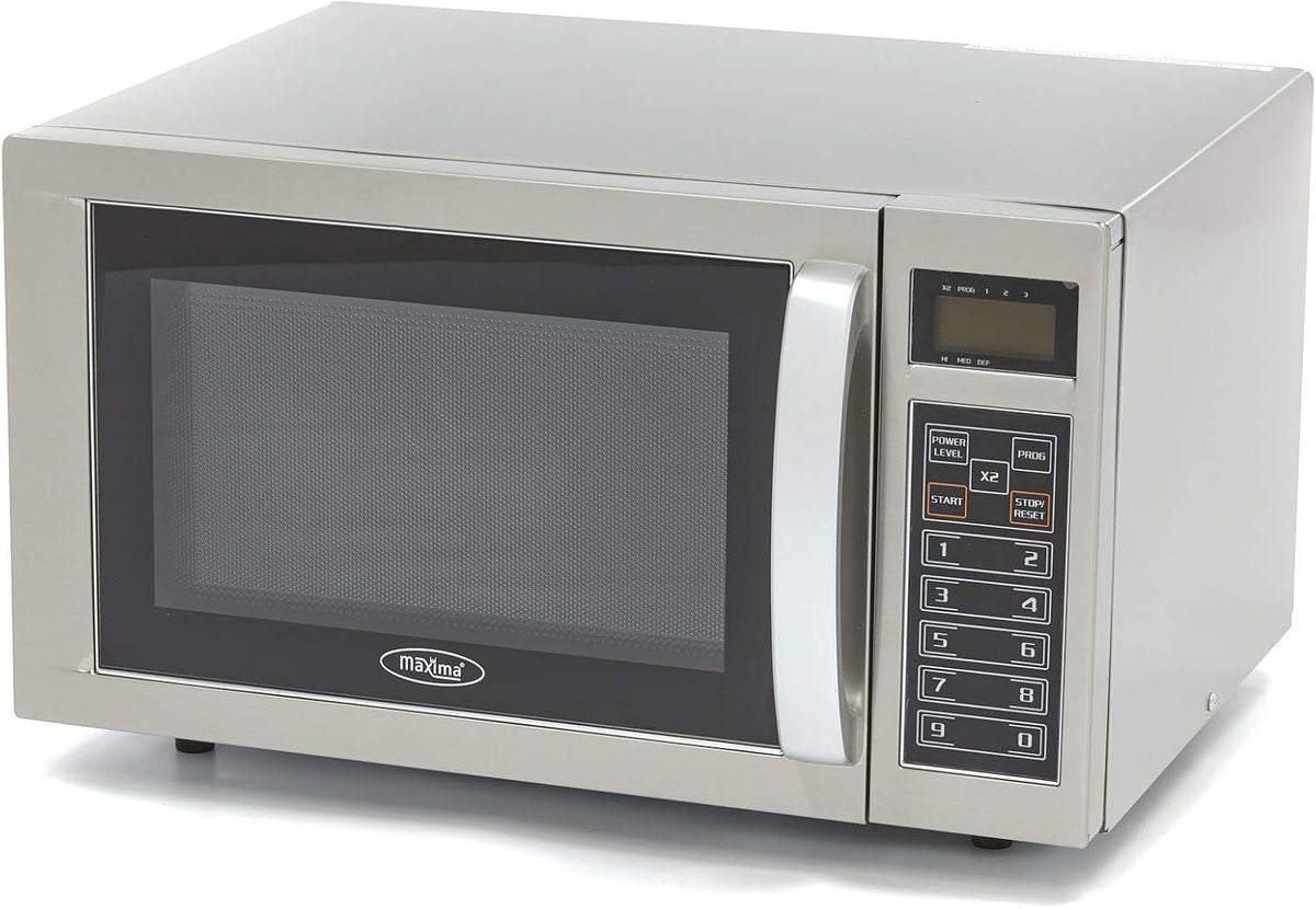 Maxima Classique, 1000 W, 32 cm, Noir/Argenté, Micro-ondes - - 20 programmes - Assiettes jusqu'à Ø