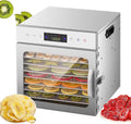 YQDDM déshydrateur alimentaire, 400 W/800 W., acier inoxydable., Argenté, machine sécheuse alimentaire incluse livre de recettes