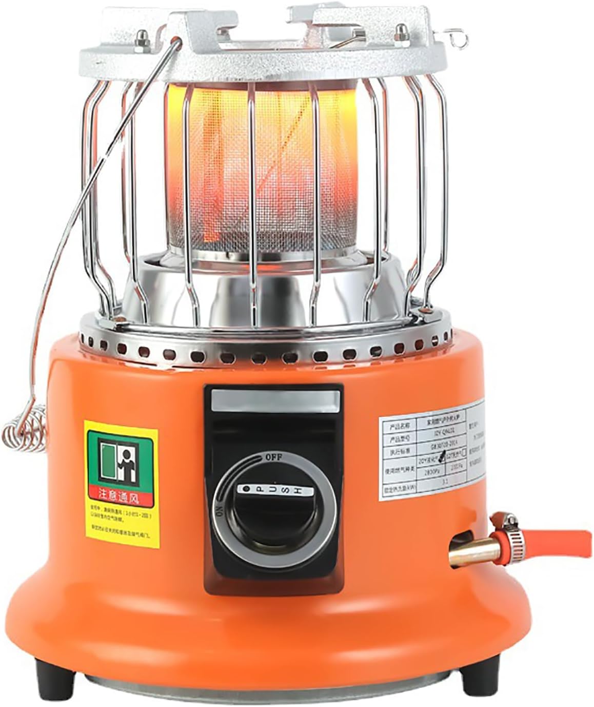 CHANGLKJ Cuisine, Gris, Chauffage Au Propane Portable, Chauffage Au Gaz Intérieur pour Terrasse, Chauffage Radiant À 360°