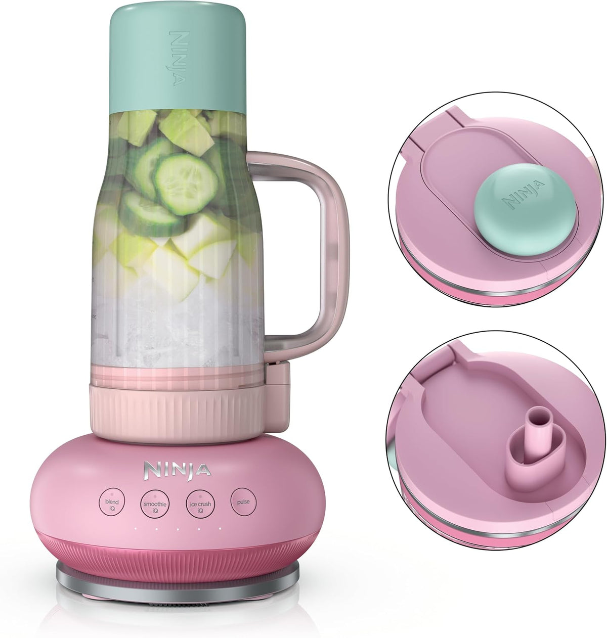 NINJA blender, 750 ml, Marron, Blendboss DB351PK1BRN, Mélangeur personnel pour smoothies et boissons glacées