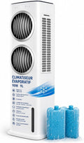 Vonala rafraîchisseur d'air, 9 L, 90 W, Blanc, par évaporation SMALL-DUO, portable avec double ventilateur