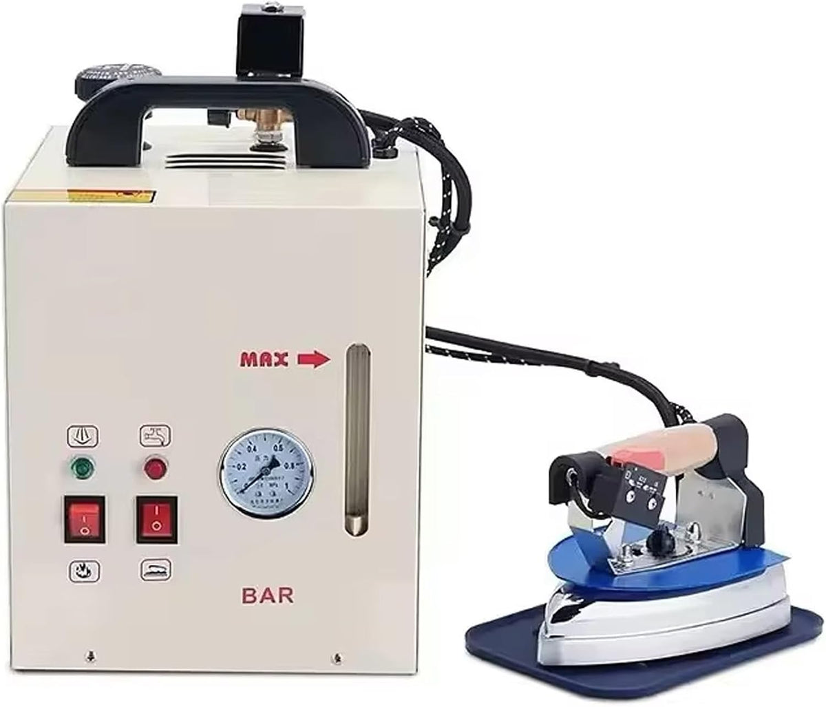 XGHDPBM centrale vapeur, 4 L, Blanc, Professionnelle avec manomètre, Fer à Vapeur électrique Industriel avec réservoir d'eau de et chaudière