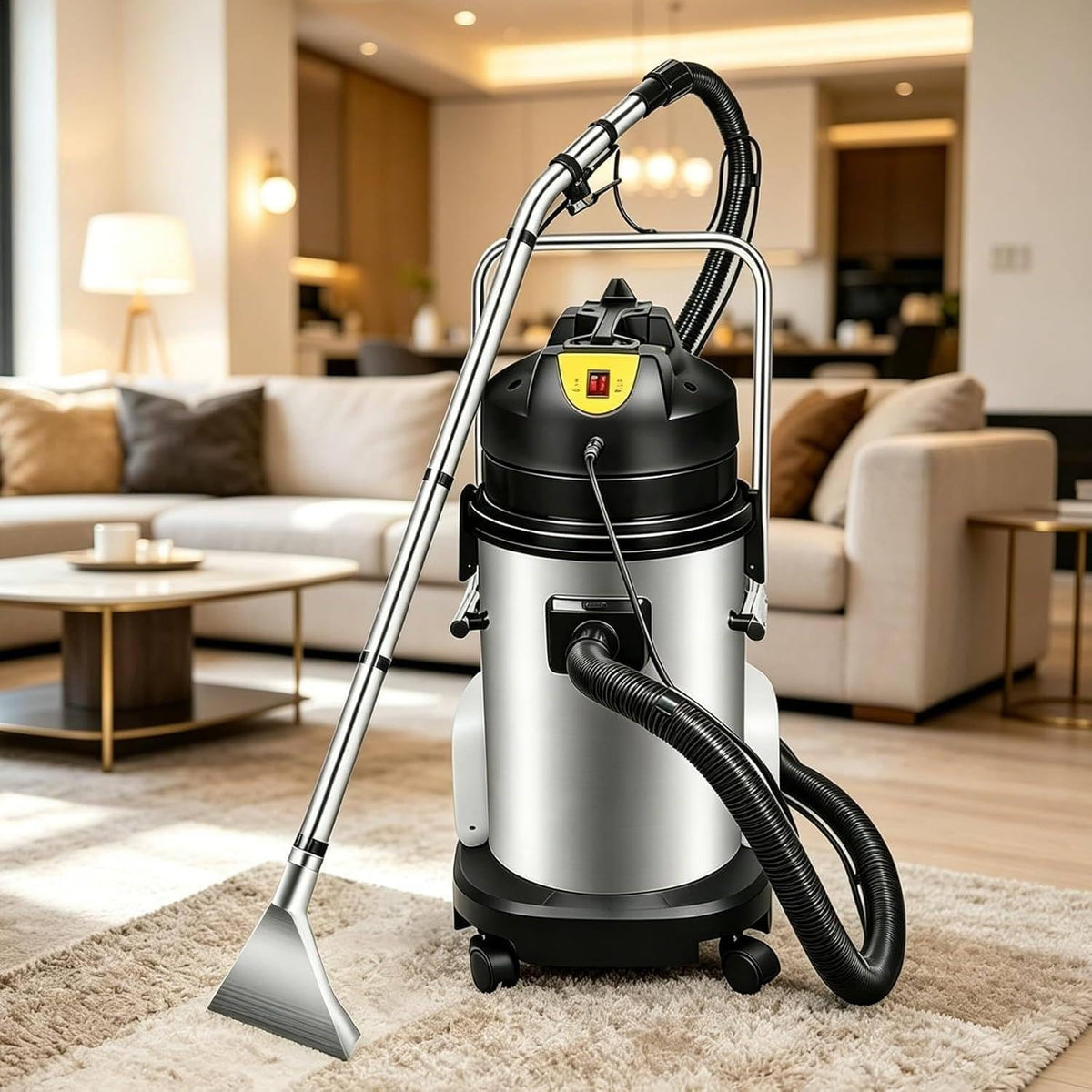 WEIZIIA canapé, 220–240 V, 1034 W, 20 L, 10 L, Gris, Nettoyeur Moquette Professionnel 3-en-1, Injecteur Extracteur