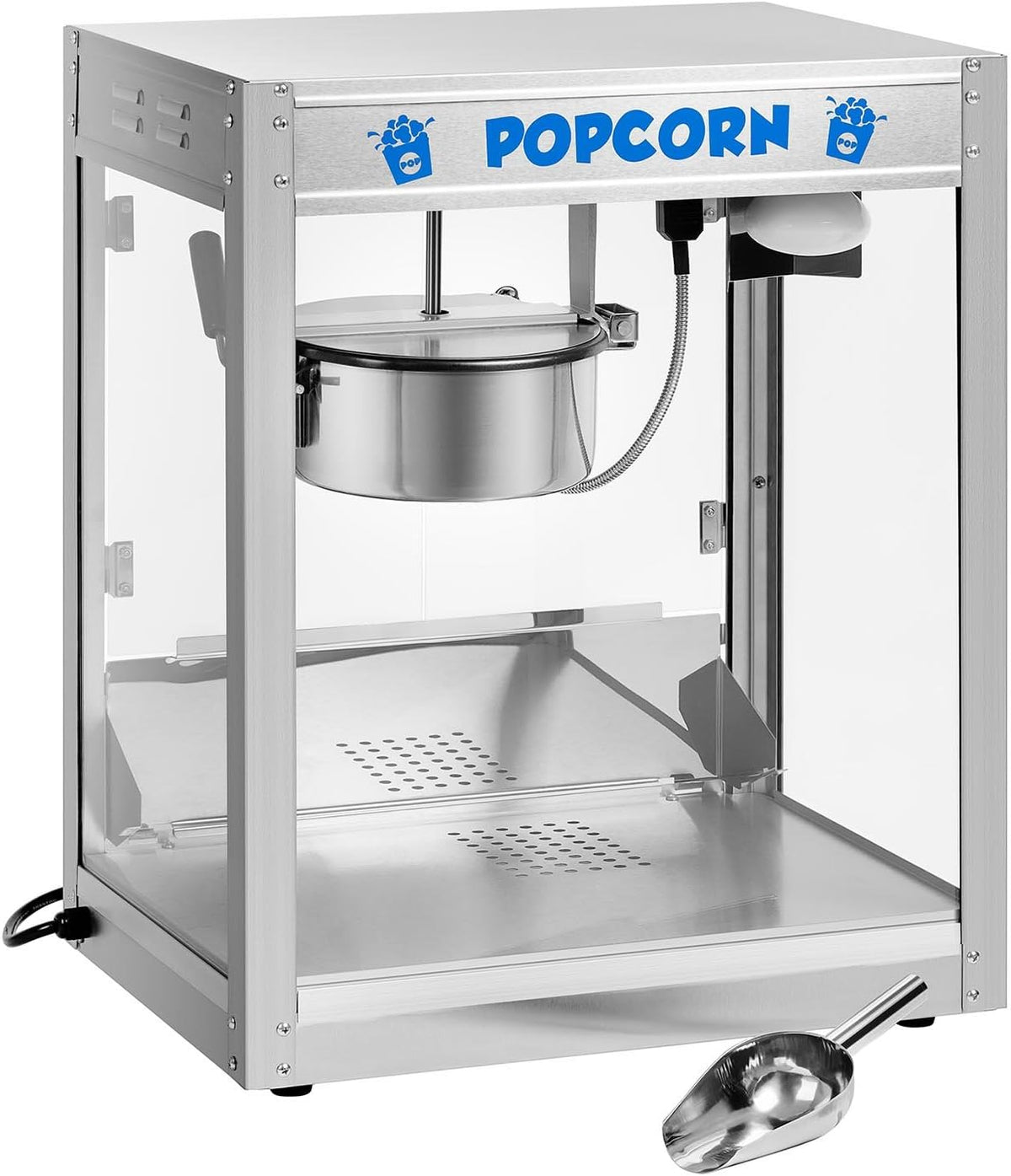 Royal Catering Appareils à popcorn, 1350 W, 5 kg, Argenté, Machine a Popcorn Professionnelle (, Acier Inoxydable
