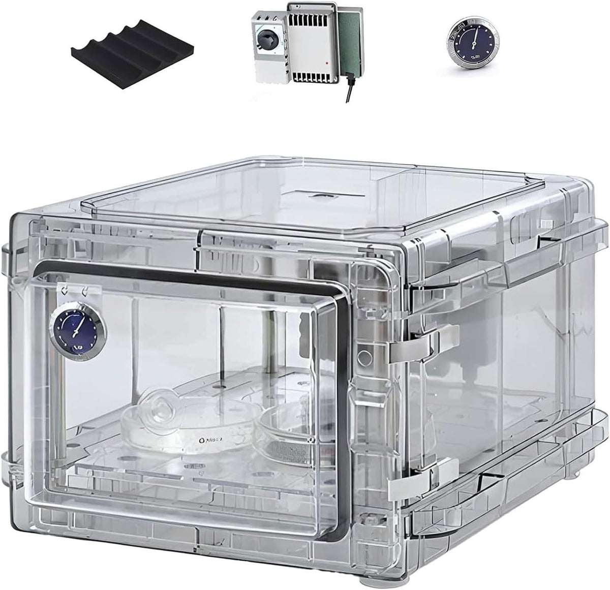 armoire QYOEGSQ, 26 L, 42 L, 58 L, 74 L, 26 L, Gris, sèche électronique transparente appareil photo, humidité réglable