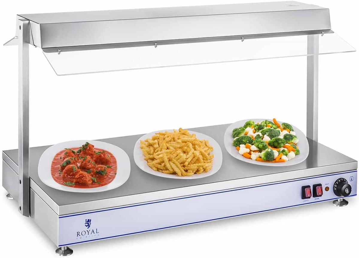 Royal Catering Chauffe-plats, 1550 W, Argenté, Electrique Professionnel RCHP-100H (Puissance, température 0