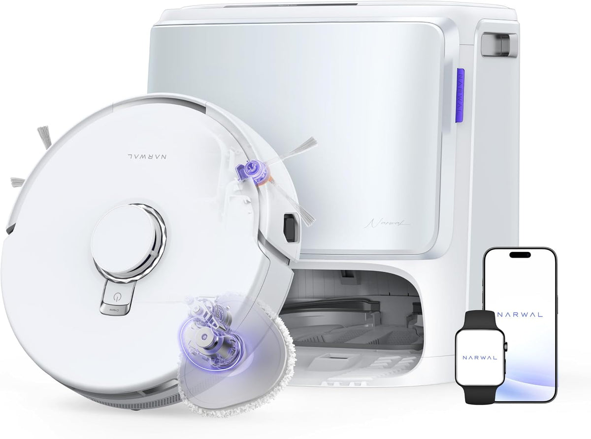NARWAL robot aspirateur, Noir, Freo Z10 Laveur, 15 000 Pa, Brosse Anti-emmêlement, 8N Lavage en Profondeur