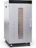 KLARSTEIN déshydrateur alimentaire, 2000 W, 55 dB, Argenté, 20 Étagères Inox, Minuterie 24h, 3 Ventilateurs