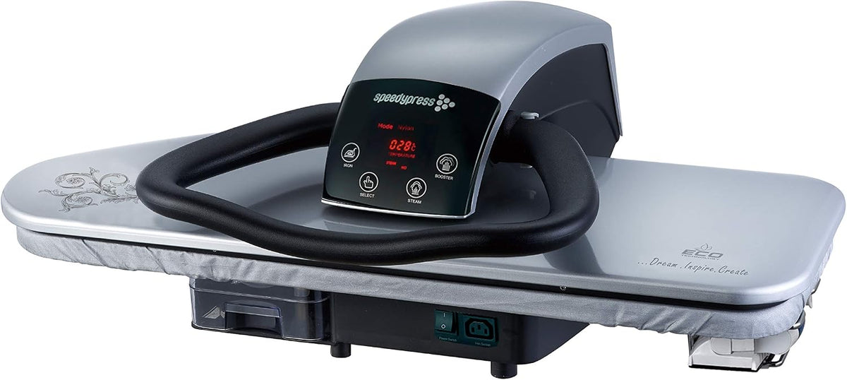 Speedypress presse à repasser, 81 cm, Argenté, 81HD à Vapeur Professionnelle (+ Fer à Repasser, Cartouche de Filtrage d'Eau Supplémentaire