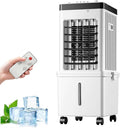 Refroidisseur fontaine à eau, 60 cm, Blanc, d'Air Portable avec Réservoir d'Eau Amovible et Télécommande