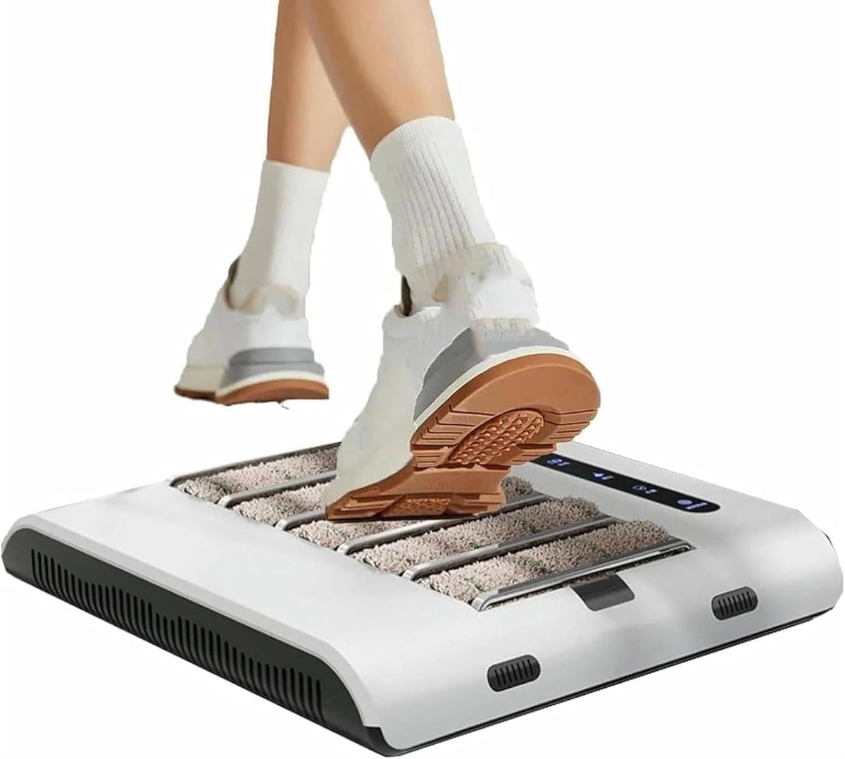 Machine polisseuse, Noir, de nettoyage de chaussures entièrement automatique, nettoyeur de semelles sans eau avec aspiration 1000 PA