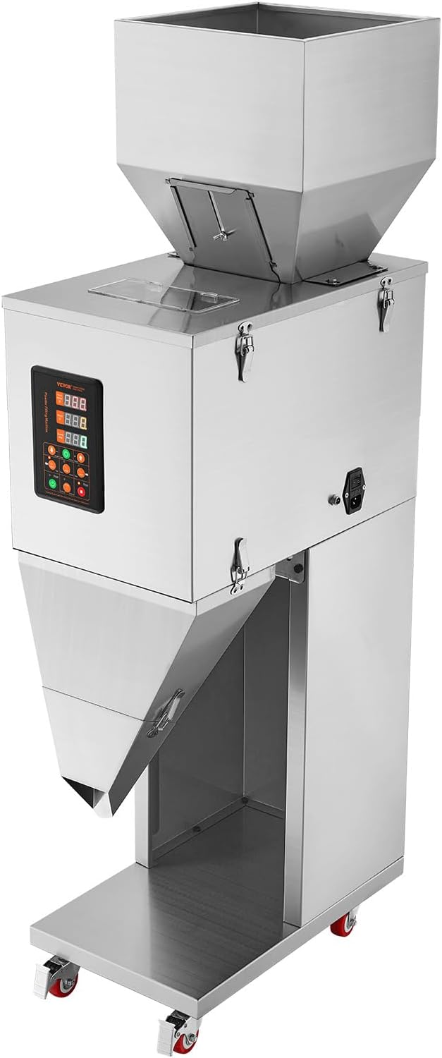 VEVOR Pièces et accessoires, 83 W, 1000 g, Argenté, Machine de remplissage de particules, machine de remplissage automatique avec pédale