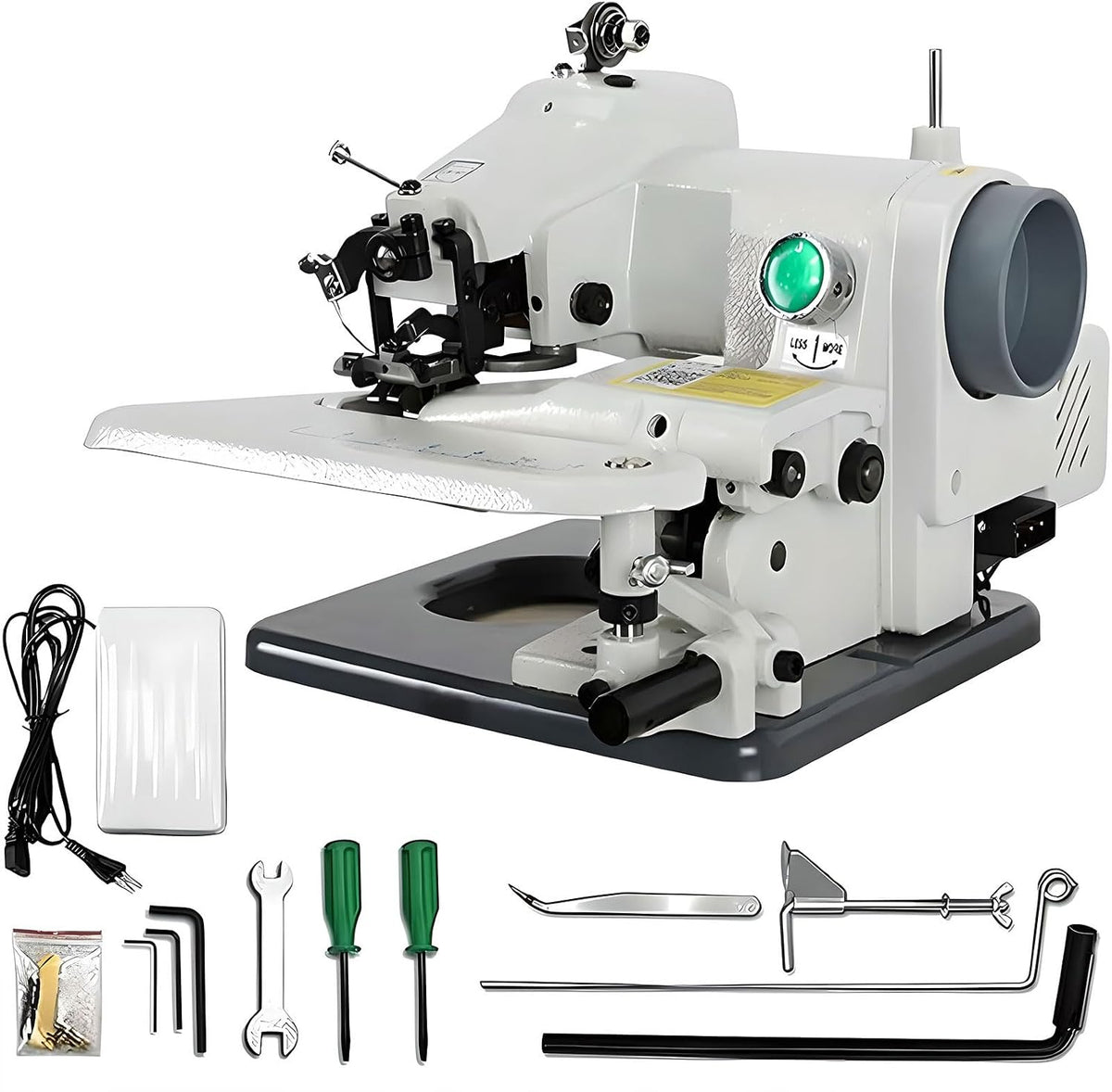 QUTBAG machine à coudre, 395 mm x 355 mm x 330 mm, 1200 Tr/Min, 8 Mm, Gris, Machines à Ourlet à Point Aveugle Portables