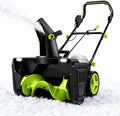 Aredwhiterui fraise à neige, 3500 W, 40 V, 40 V, 7,6 m, 50 cm, Noir, Déneigeuse Électrique, Souffleur À Neige Sans Fil Pour Allées 2Batt