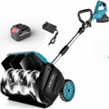 GLWABOMARS fraise à neige, 1100 × 520 × 1100 mm, 21 V, 21 V, 2500 tr/min, Noir, Souffleuse à Neige électrique sans Fil 4.5Ah1-Batt
