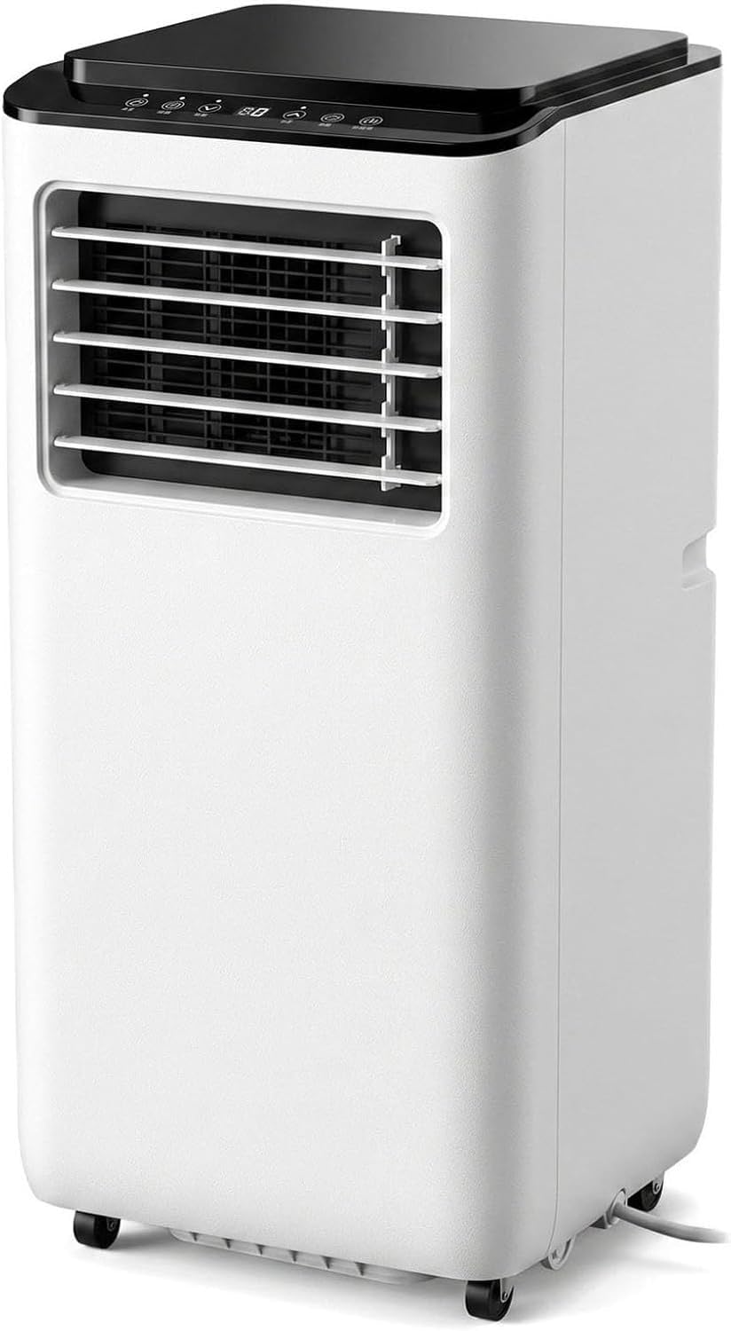 climatiseur portable HUANQIN, 14000 BTU, 11000 BTU, Noir, Climatiseur Mobile Basse Consommation, 2 Vitesses