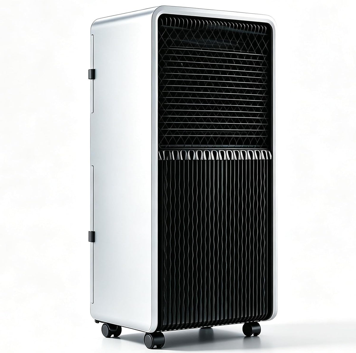 HENGCMM climatiseur portable, Blanc, jusqu'à 300 pi², unité AC silencieuse, ventilateur rafraîchissant et déshumidificateur