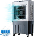 Ventilateur rafraîchisseur d'air, 90 נ50 נ34 cm., 200 W, 50 L, 50 m, 50 x 34 x 90 cm, Blanc, par évaporation