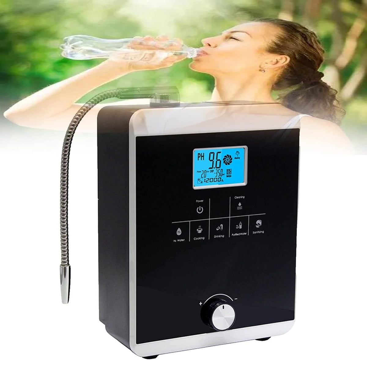 XDLYWUZIQ groupe électrogène, Noir, Machine à Eau alcaline, Machine à ioniseur d'eau, générateur d'eau à hydrogène