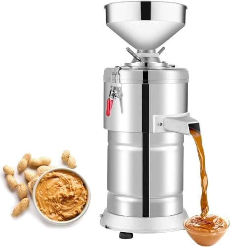 Machine Couteaux à beurre, 33 x 30 x 63 cm., 1100 W, 15 kg, argenté., électrique à beurre d'arachide, à beurre de noix pour amande
