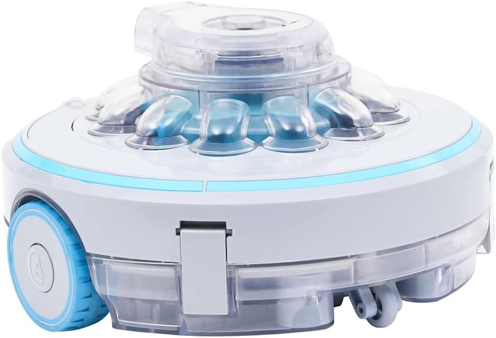 Ziaphsol robot aspirateur, 31 x 17,5 cm (diamètre x H), 27 W, 1,8 L, plastique, Bleu et gris, aspirateur Robot Balai avec Brosse puissante