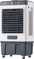 JS Space rafraîchisseur d'air, 1 m, Blanc, Évaporatif Portable avec Oscillation 120°, Ventilateur de Refroidissement Industriel pour Bureau
