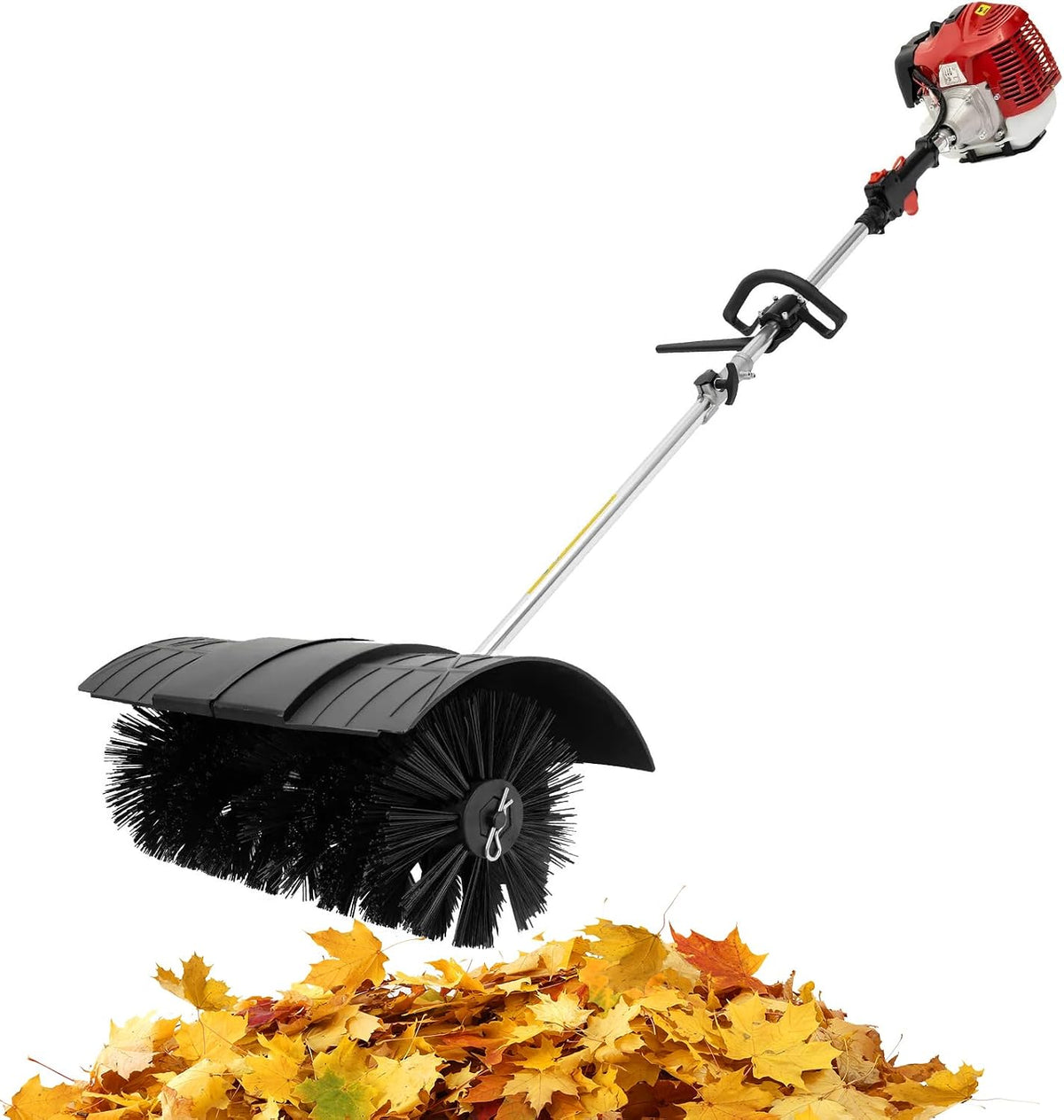 YNAADYH Balais, 1,7 kW / 2,3 CV., 110 dB., 52 cm, 1,7 kW, Noir, Balai à gazon artificiel, brosse électrique à essence